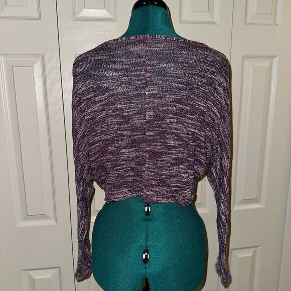 Purple Crop Sweater Top - Picture 3 of 6